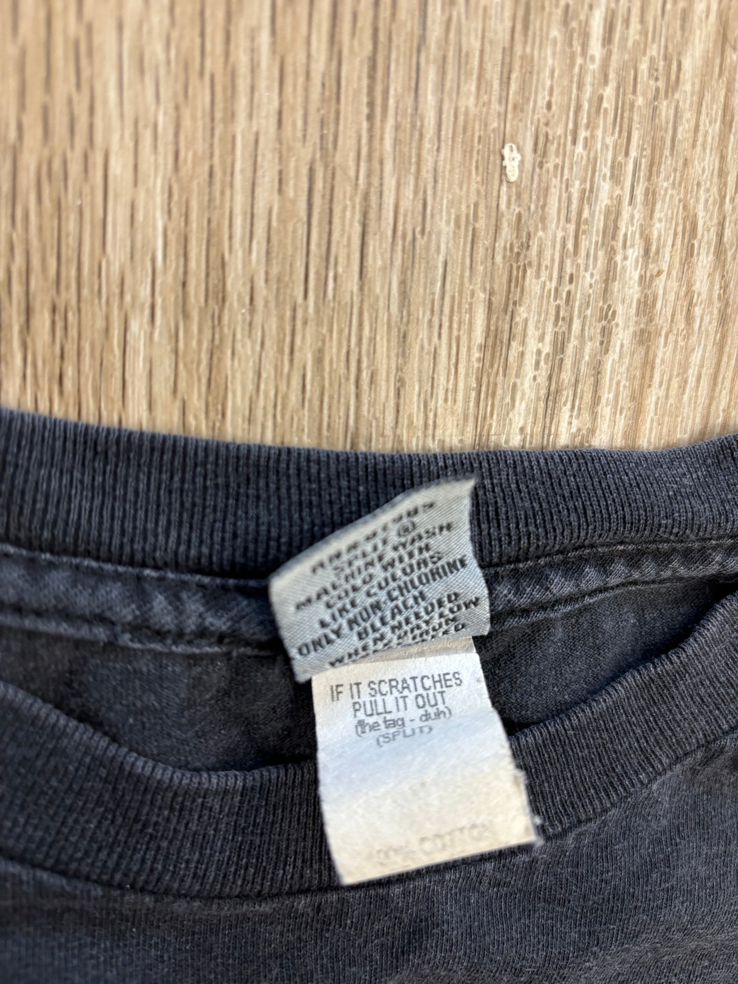 Y2K Split Skateboards Faded Black Tee