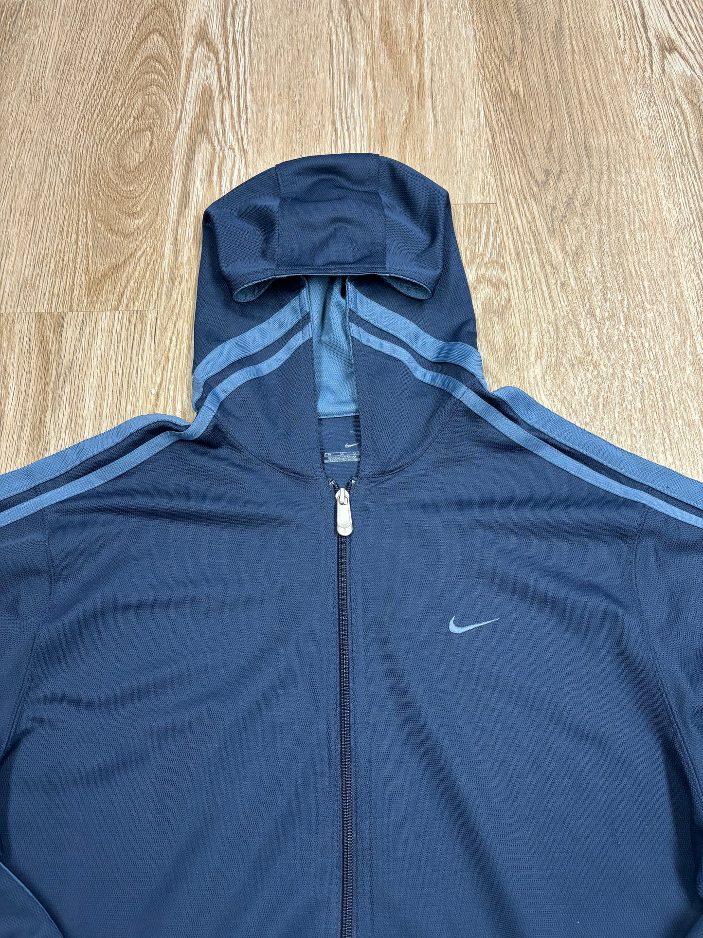 Y2K Nike Pin-Stripe Zip-Up Hoodie