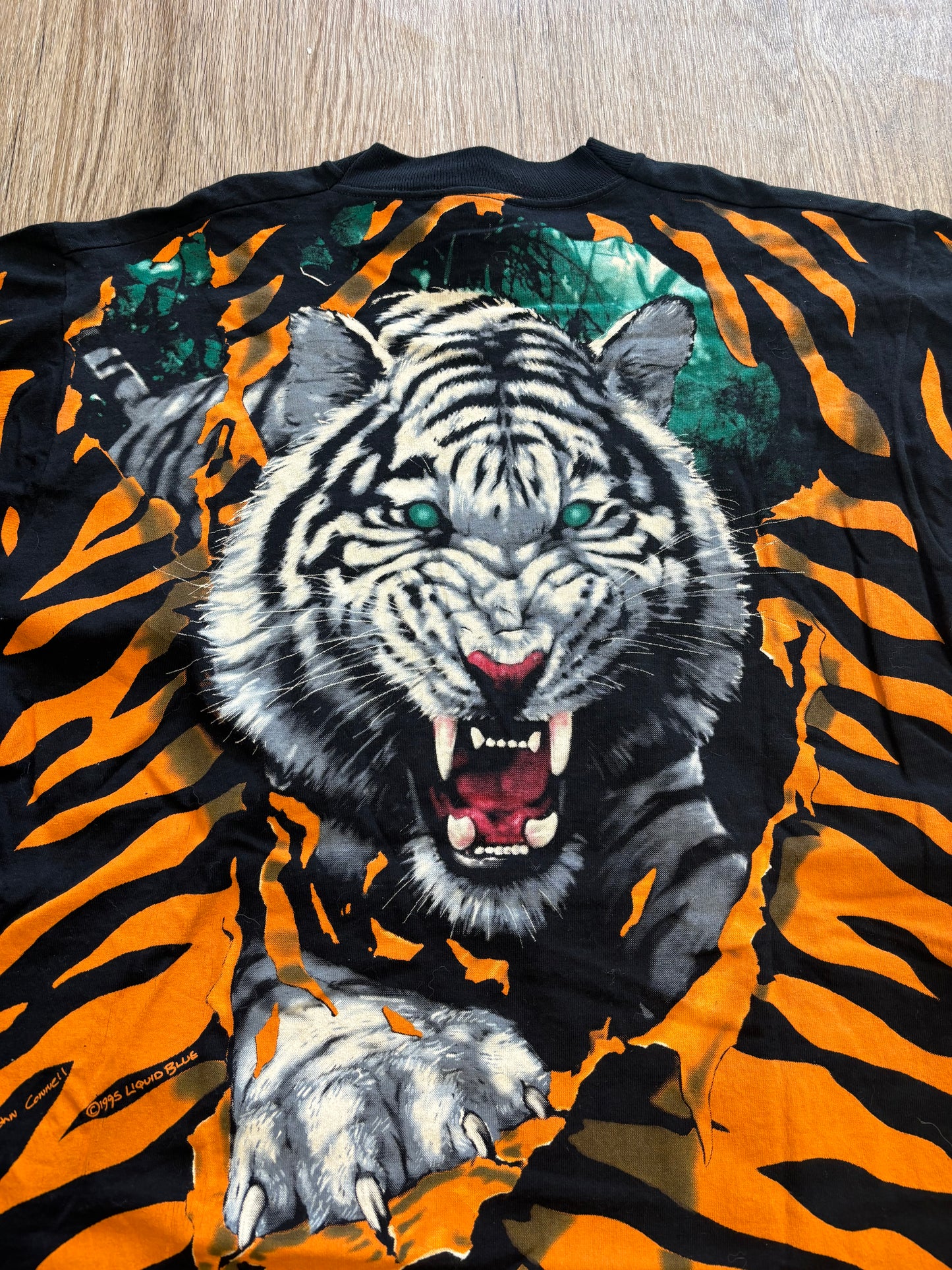 1995 Liquid Blue Tiger AOP Tee (DEADSTOCK)