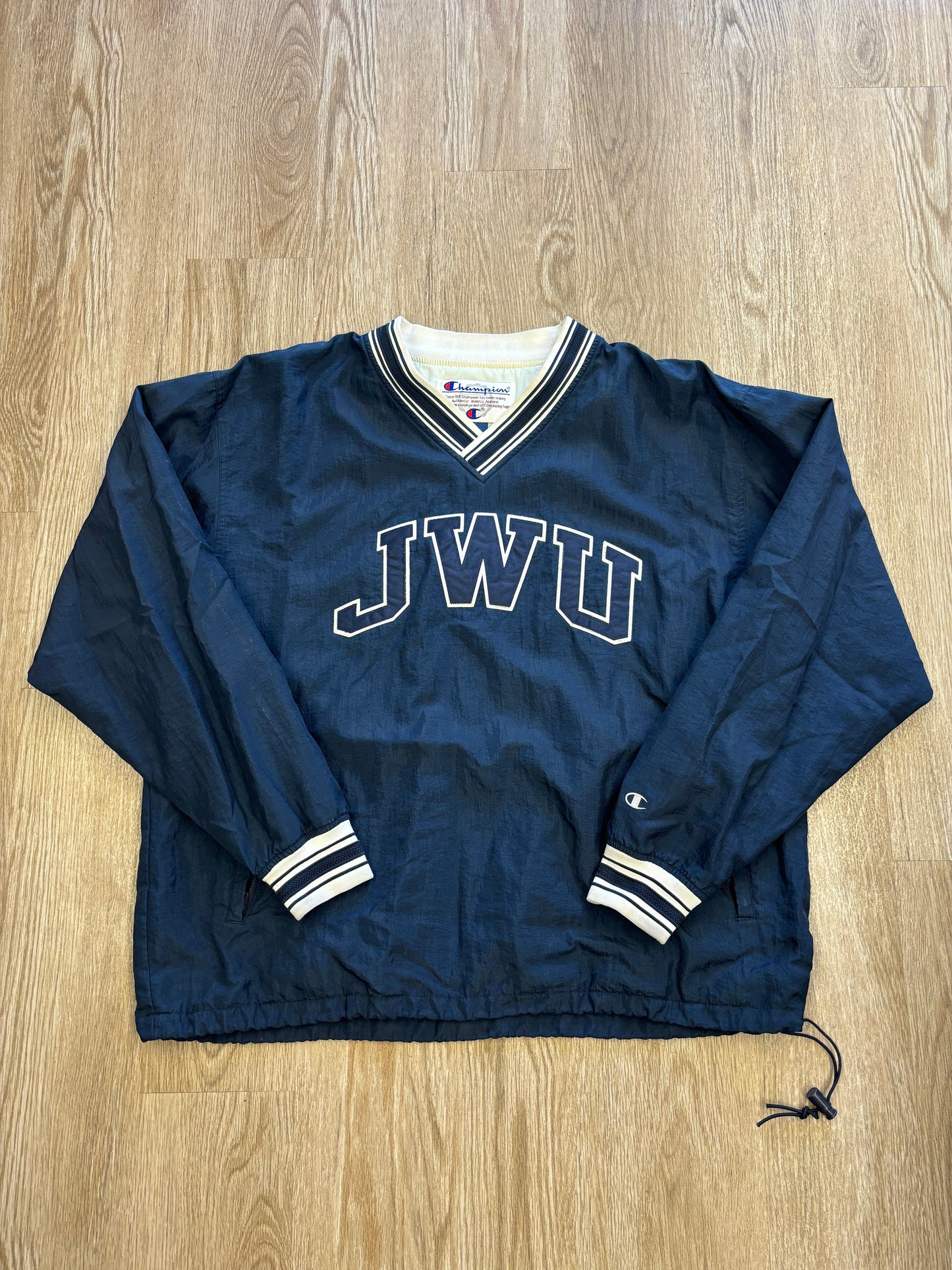 1990s Champion Johnson & Wales University Embroidered Windbreaker Jacket
