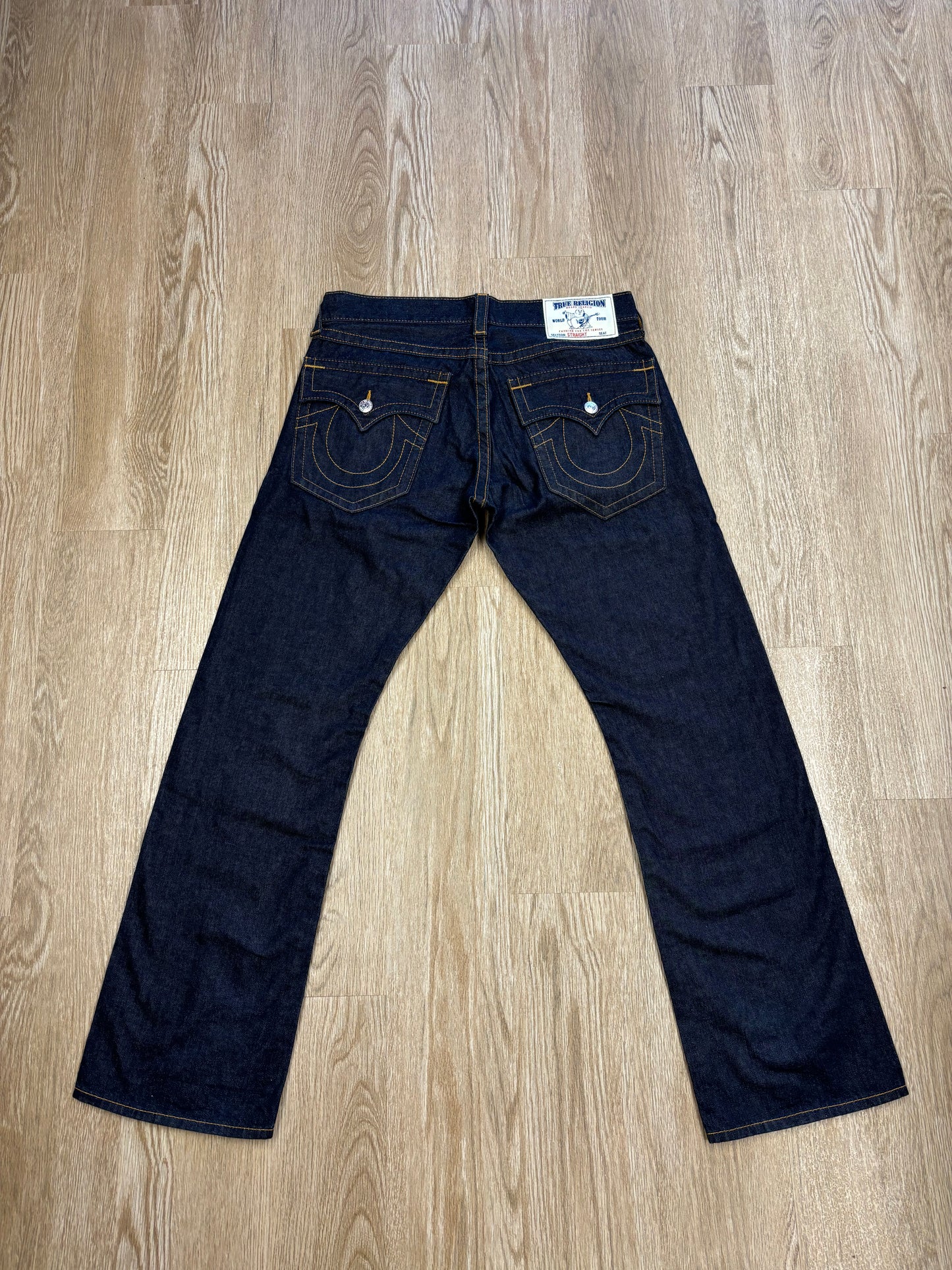 True Religion Straight-Leg Raw Denim