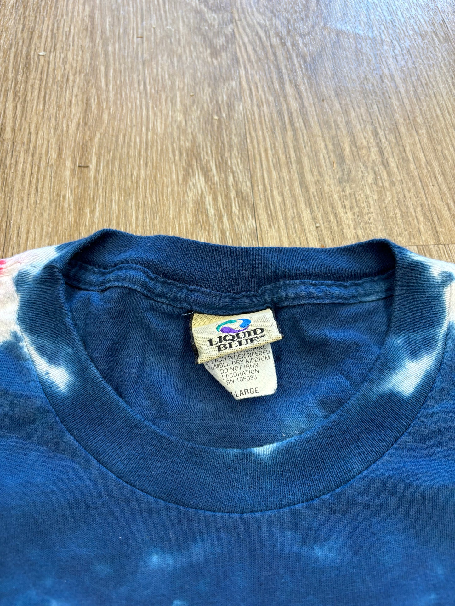 2005 Rolling Stones Liquid Blue Fenway Park Tie-Dye Tee