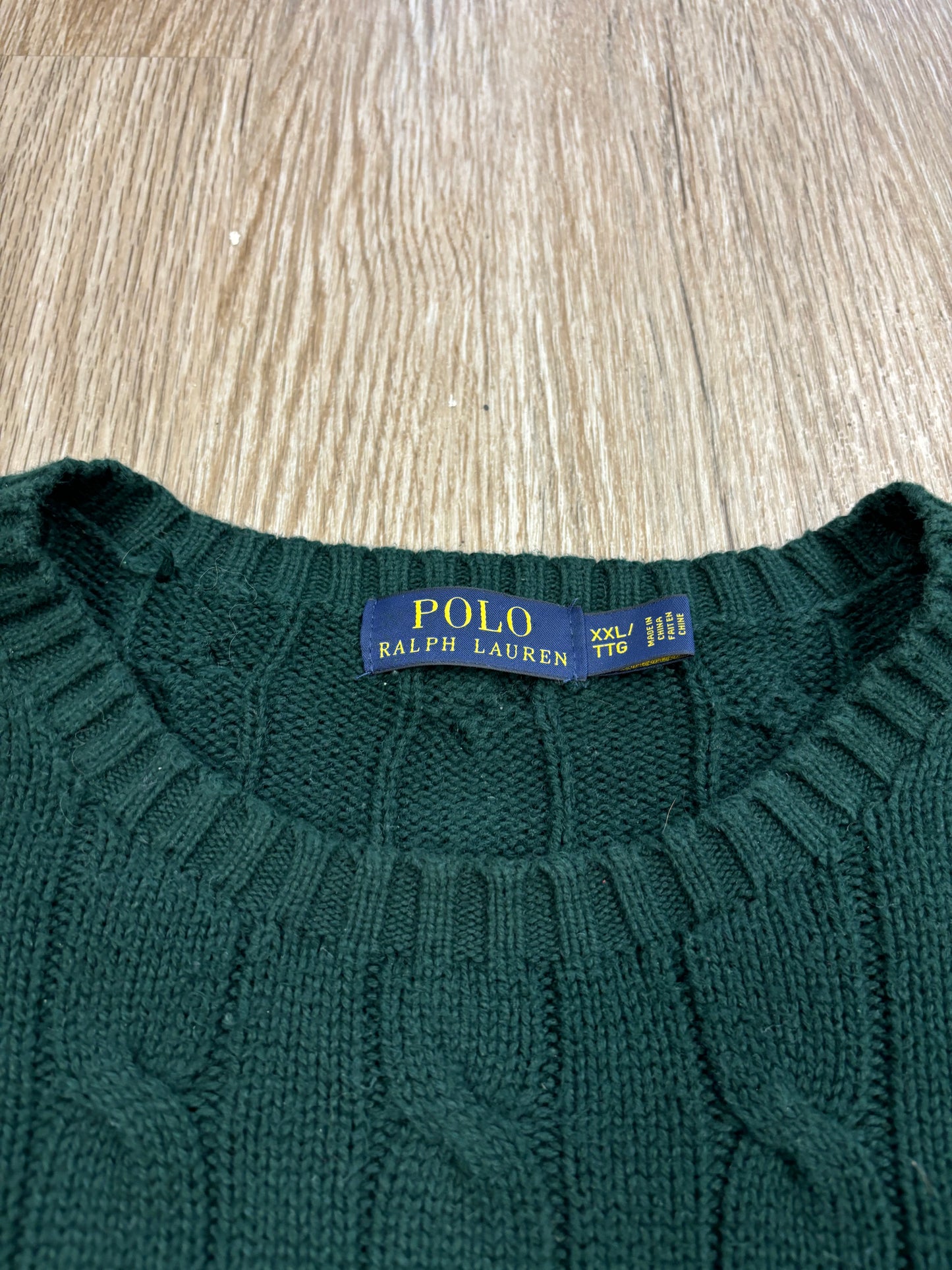 Polo Ralph Lauren Green Cable-Knit Sweater