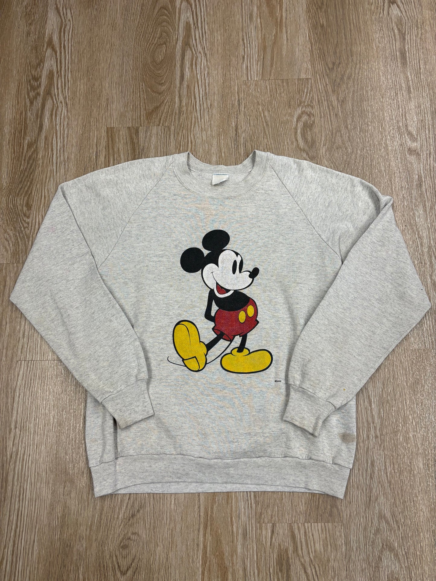 1980s Mickey Mouse Raglan-Cut Crewneck
