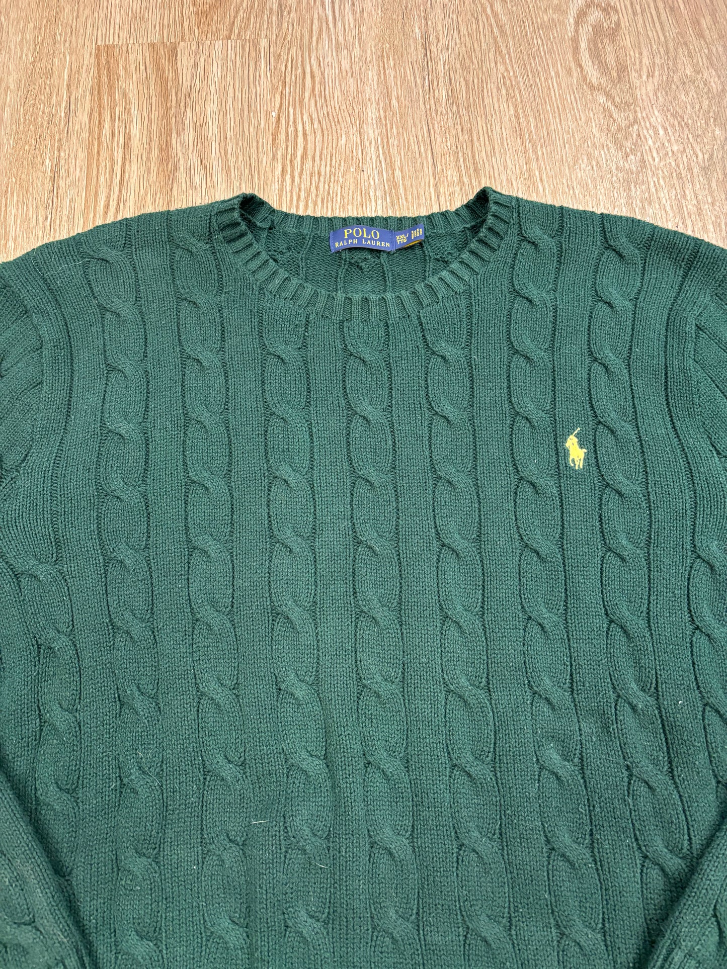 Polo Ralph Lauren Green Cable-Knit Sweater