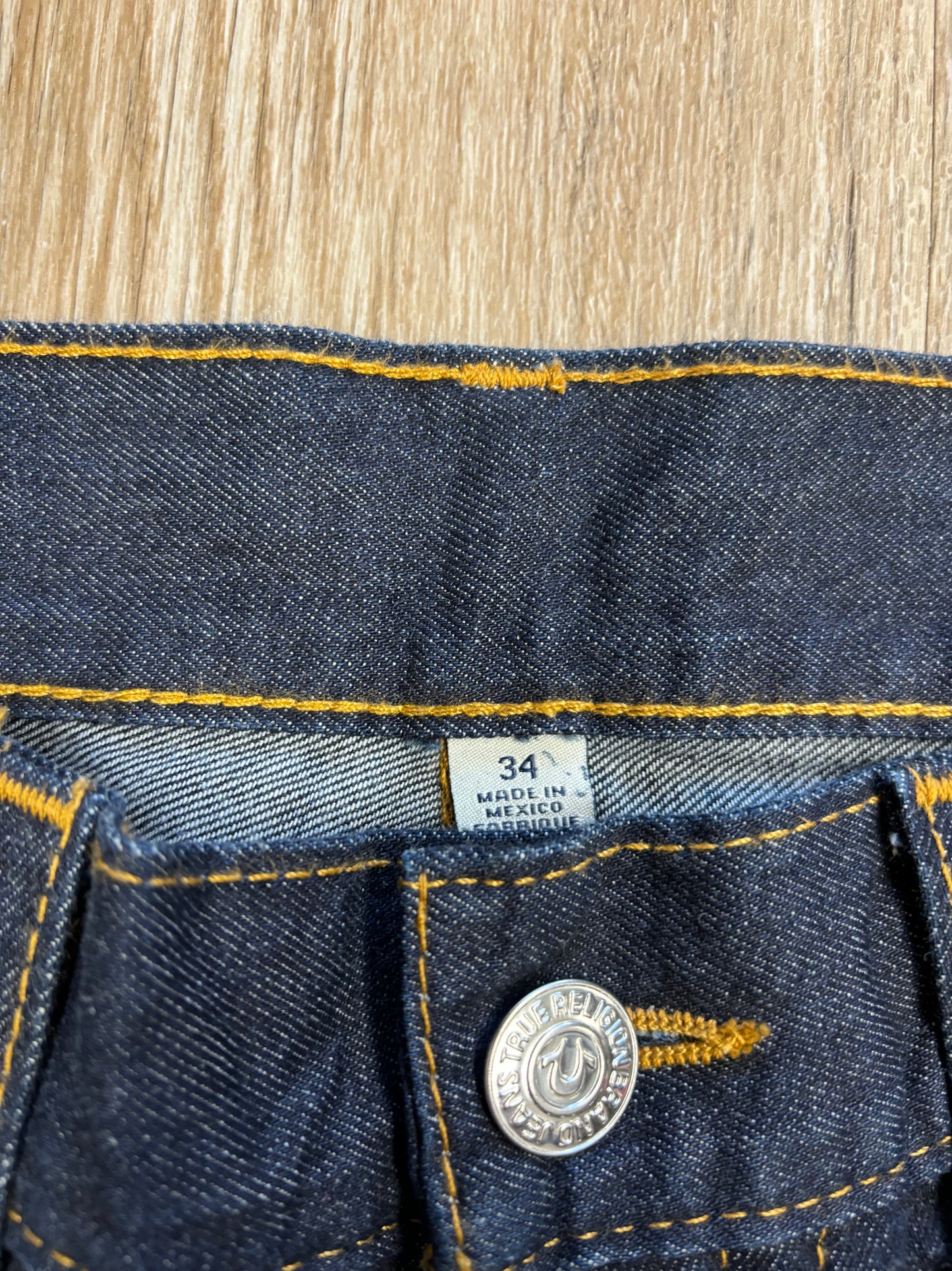 True Religion Straight-Leg Raw Denim