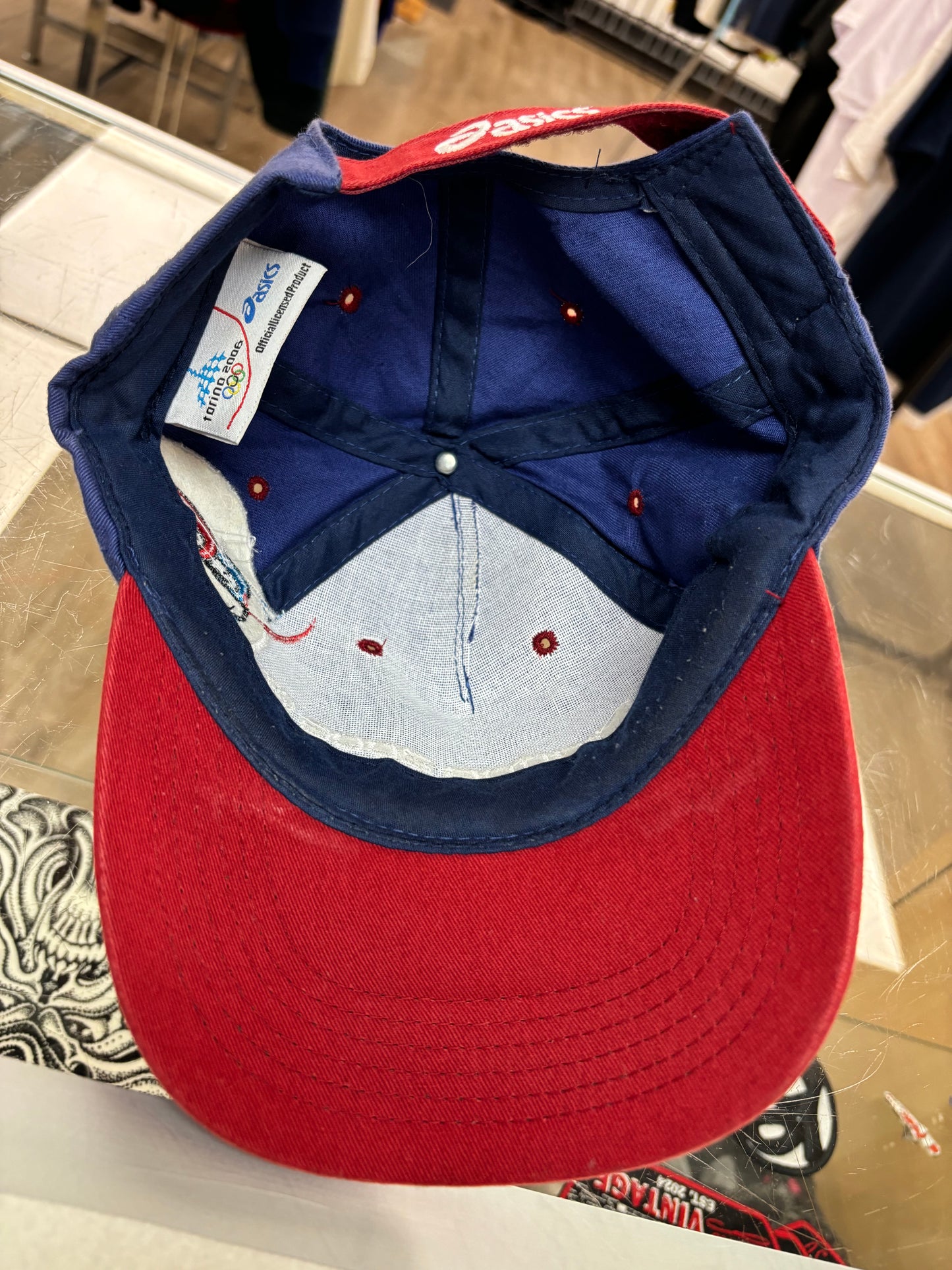 2006 ASICS Torino Winter Olympics Embroidered Strap-Back Hat