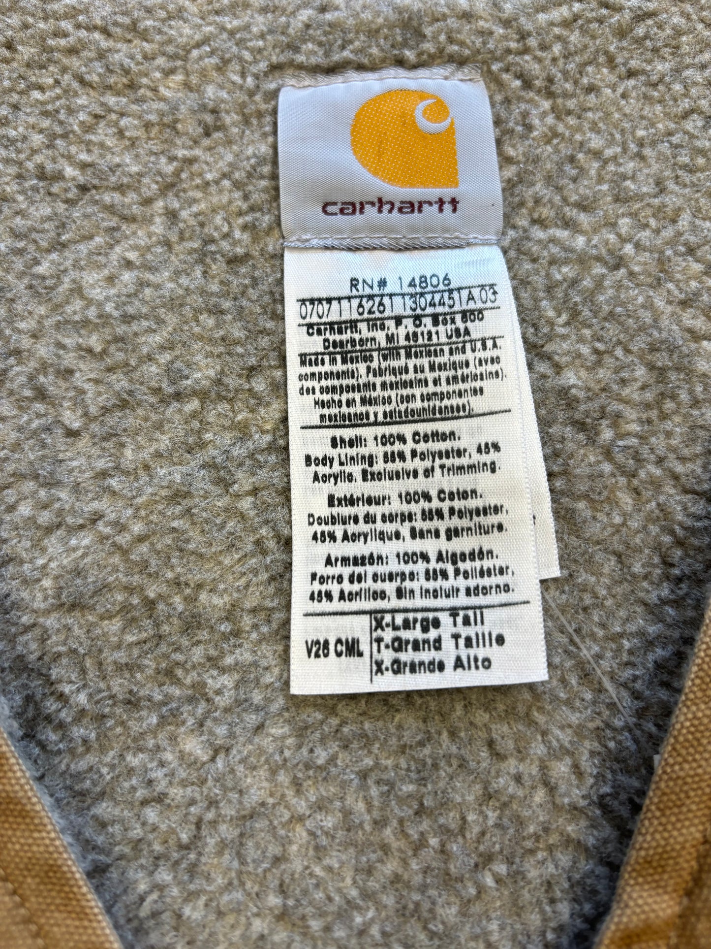 2007 Carhartt Fleece-Lined Duck Vest