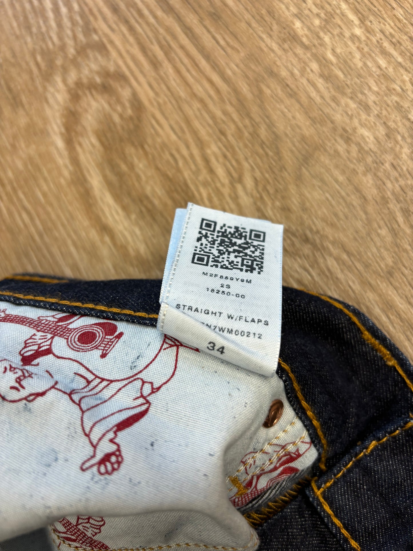 True Religion Straight-Leg Raw Denim