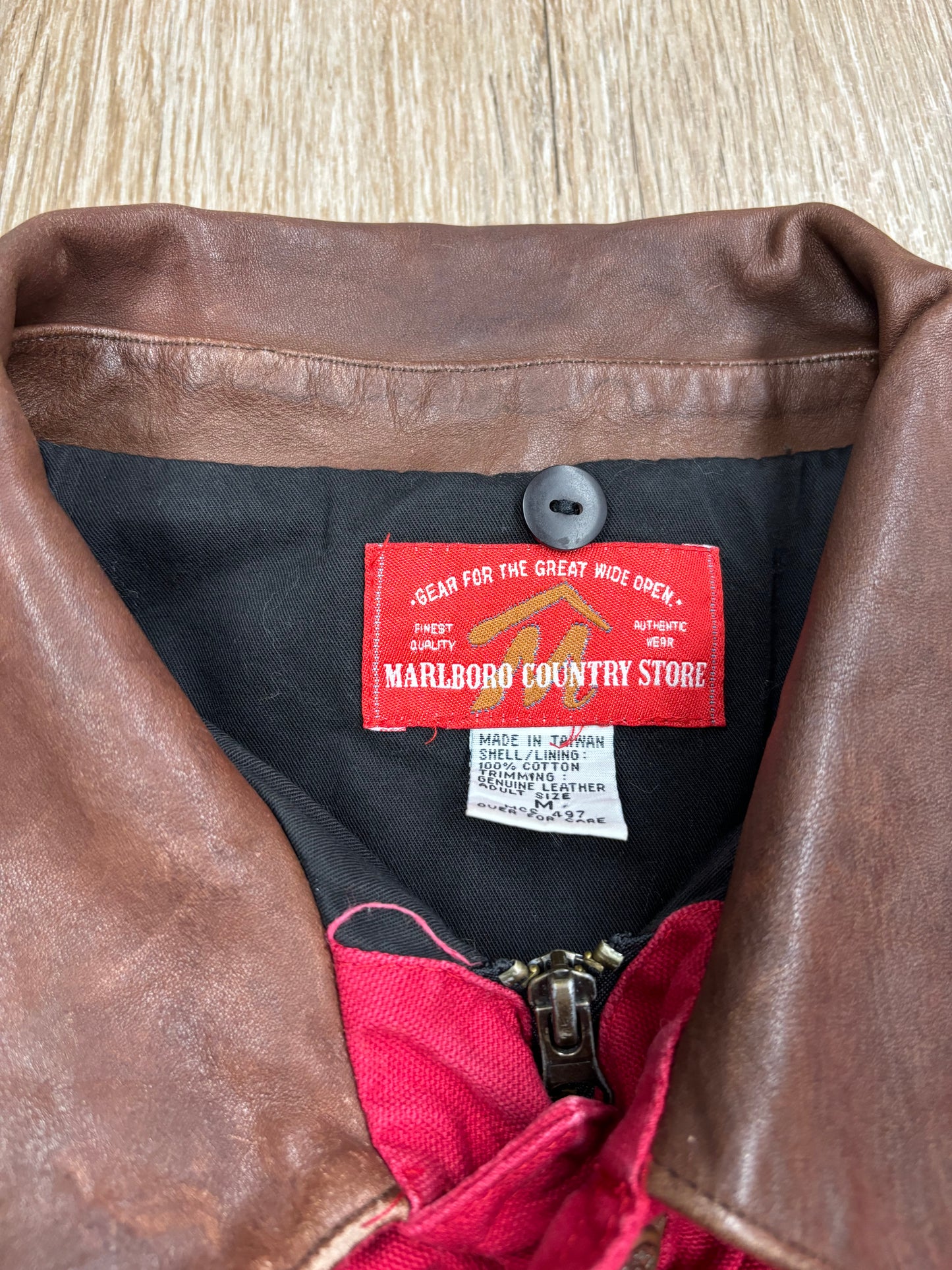 1990s Marlboro Country Store Leather-Collared Chore Coat