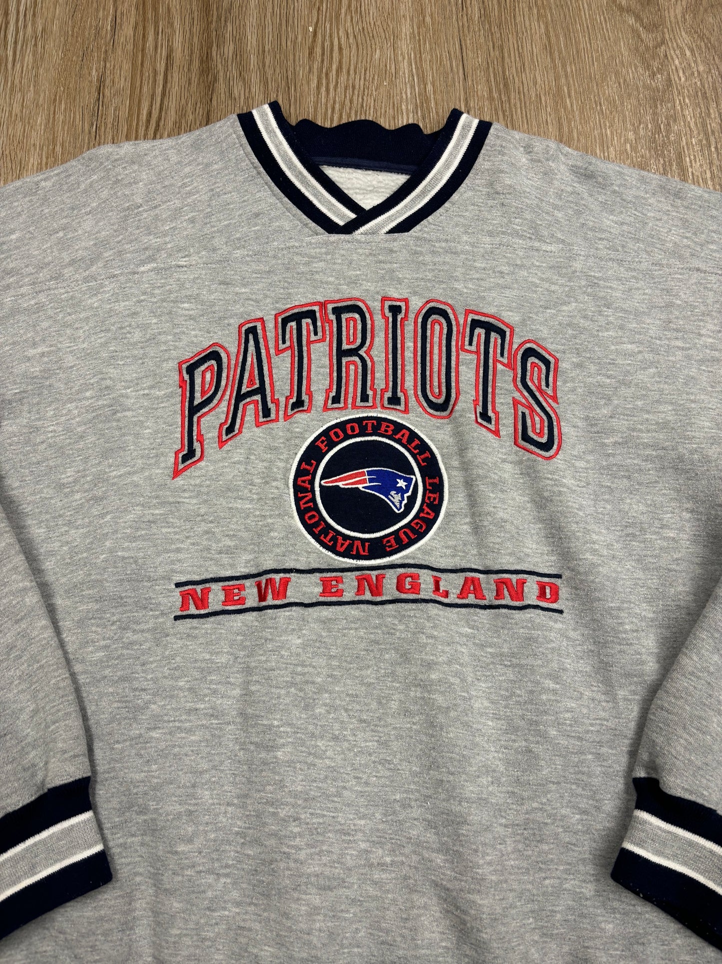 1990s New England Patriots Embroidered Crewneck