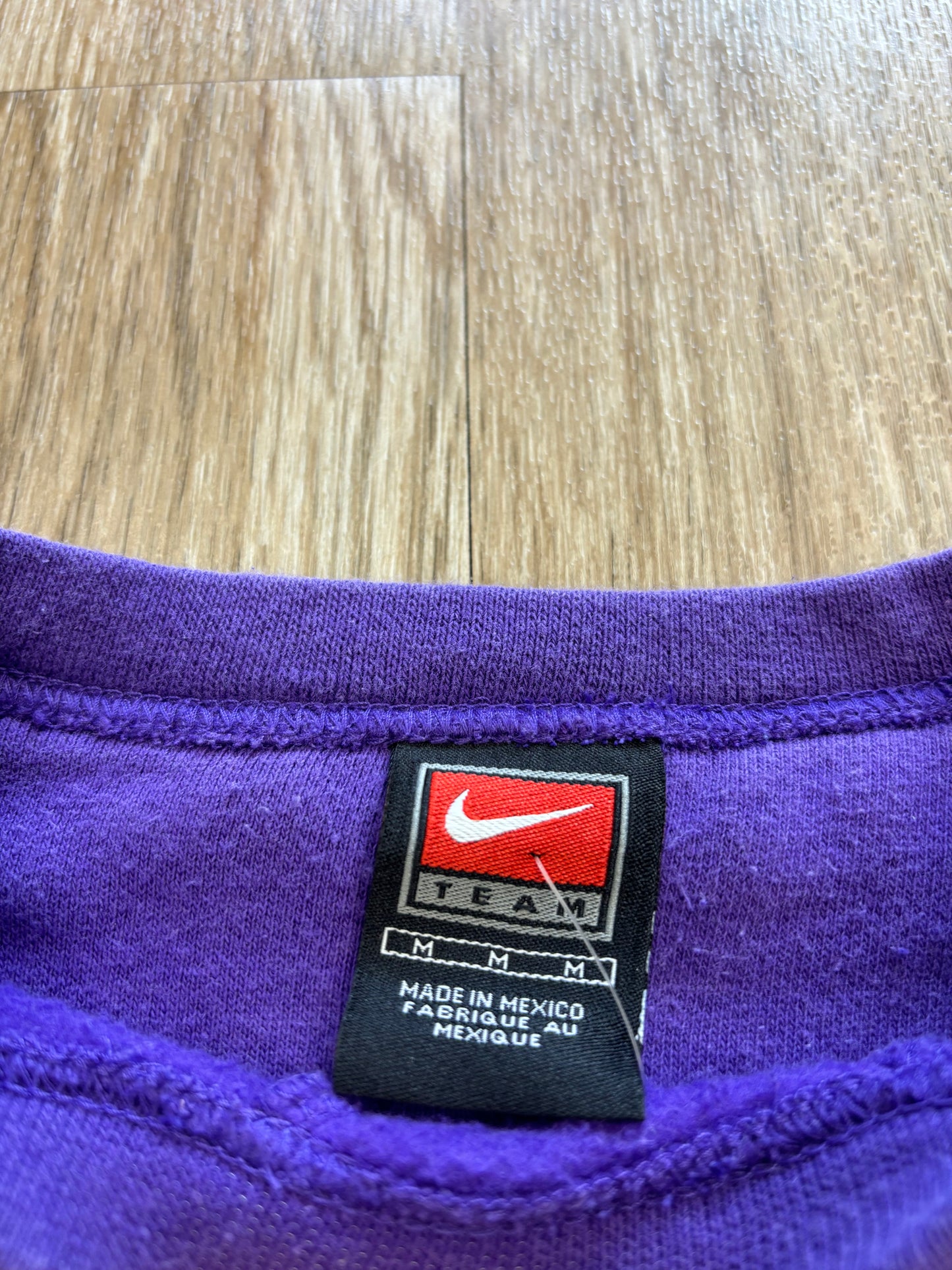 Y2K Nike Embroidered Swoosh Purple/Black Crewneck RARE