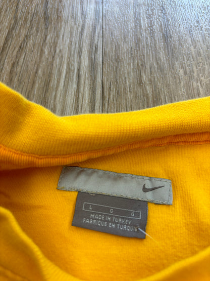 2002 Nike Embroidered Swoosh Michigan Yellow/Navy Crewneck RARE