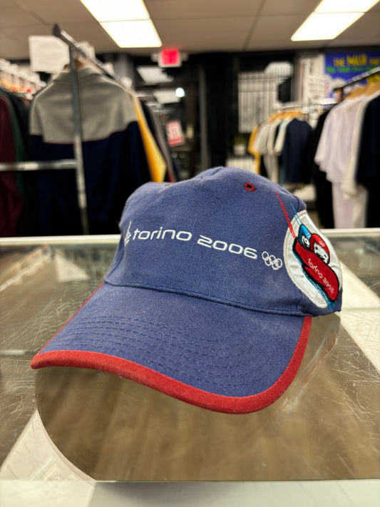 2006 ASICS Torino Winter Olympics Embroidered Strap-Back Hat