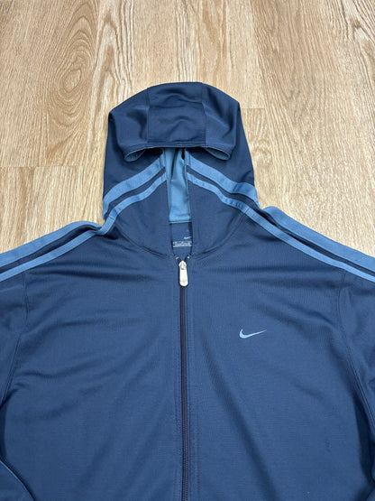 Y2K Nike Pin-Stripe Zip-Up Hoodie