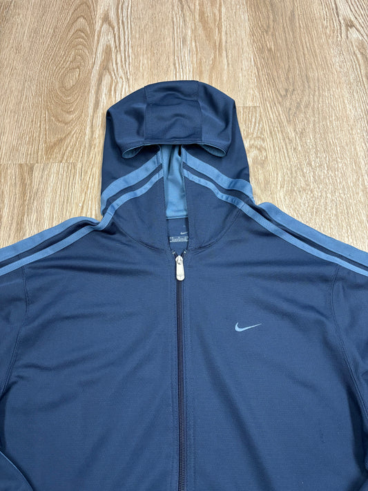 Y2K Nike Pin-Stripe Zip-Up Hoodie