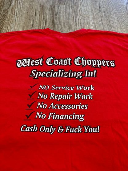 Y2K West Coast Choppers “Cash Only & F*ck You!” Tee