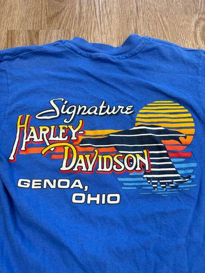 1980s-Early 1990s Harley Davidson Eagle Sunset Tee