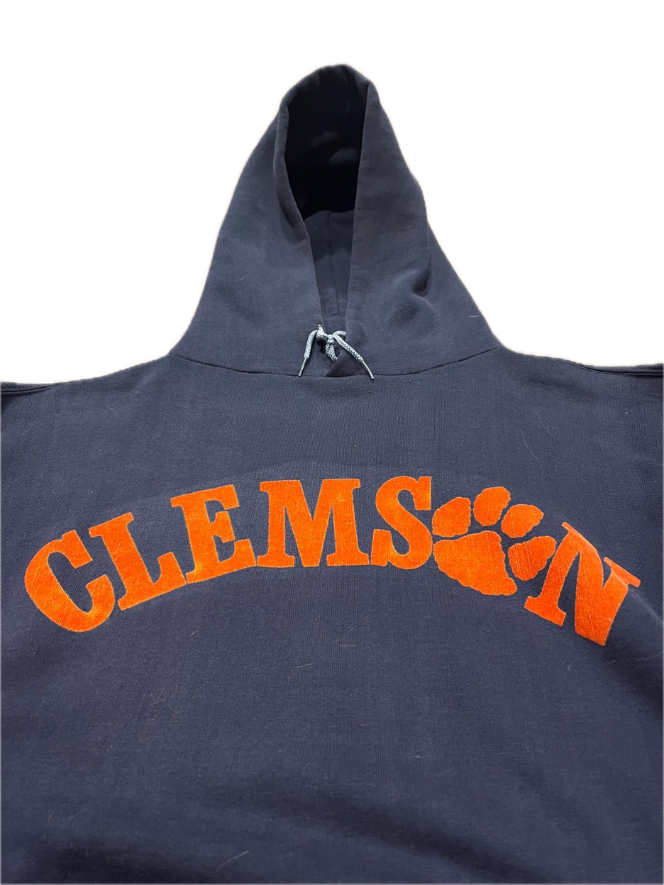 (L) 1970s Russell Athletic Clemson Arc Logo Hoodie