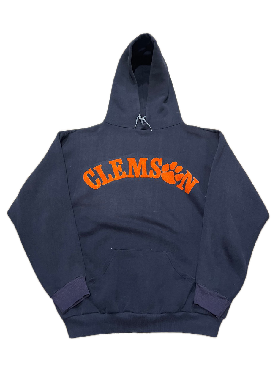 (L) 1970s Russell Athletic Clemson Arc Logo Hoodie