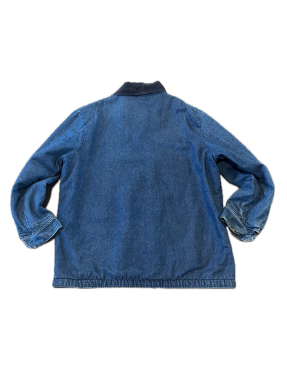 (XL) 1970s Wrangler Big Ben Denim Blanket-Lined Chore Jacket