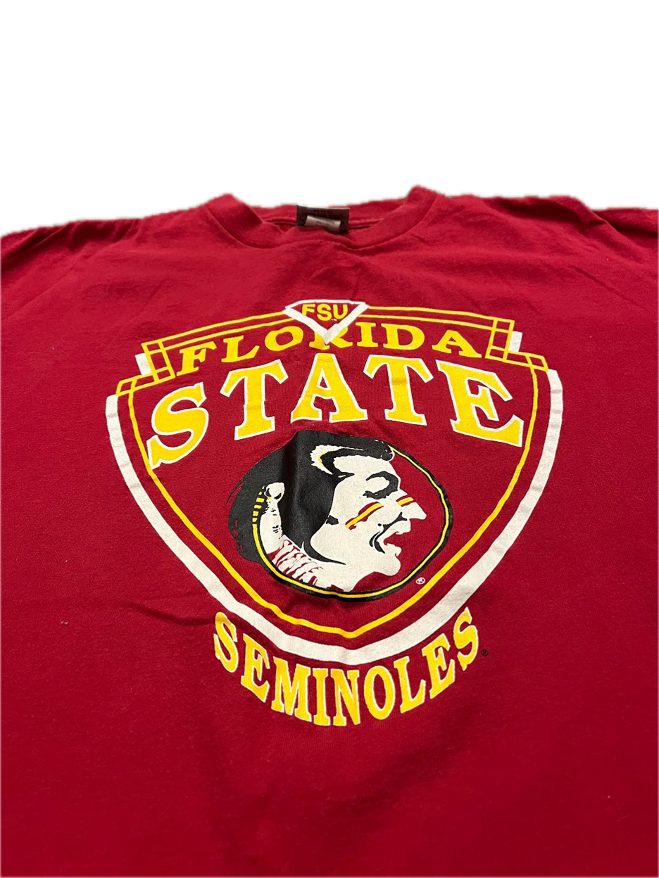 (L) 1980s Florida State Seminoles Single Stitch Tee