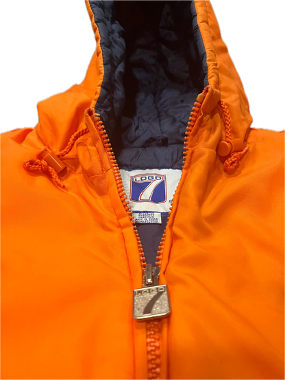 (L) 1990s Clemson Logo 7 Quilted Puffer Jacket