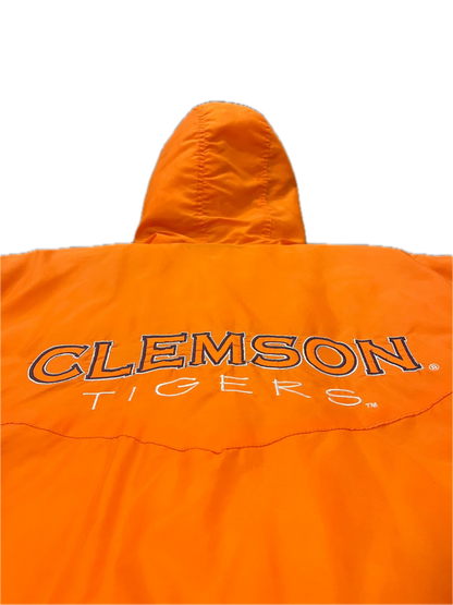 (L) 1990s Clemson Logo 7 Quilted Puffer Jacket