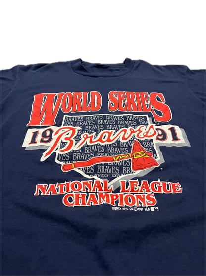 (M) 1991 Atlanta Braves World Series Single Stitch Tee