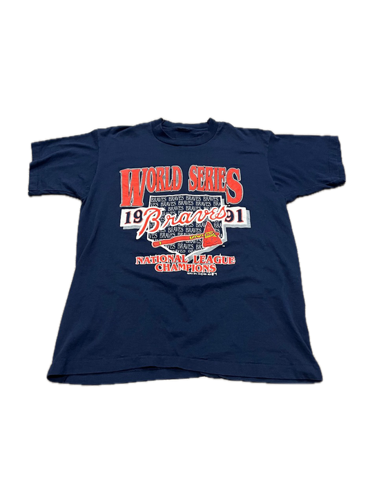 (M) 1991 Atlanta Braves World Series Single Stitch Tee