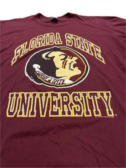 (L) 1993 Florida State Seminoles Puff Print Single Stitch Tee