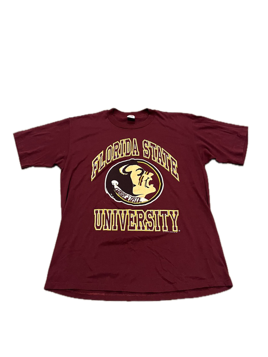 (L) 1993 Florida State Seminoles Puff Print Single Stitch Tee