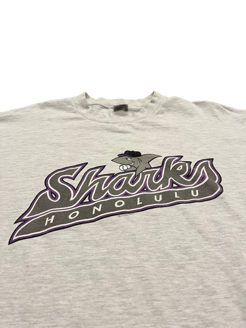 (L) 1994 Honolulu Sharks Minor League Winter Baseball Single Stitch Tee