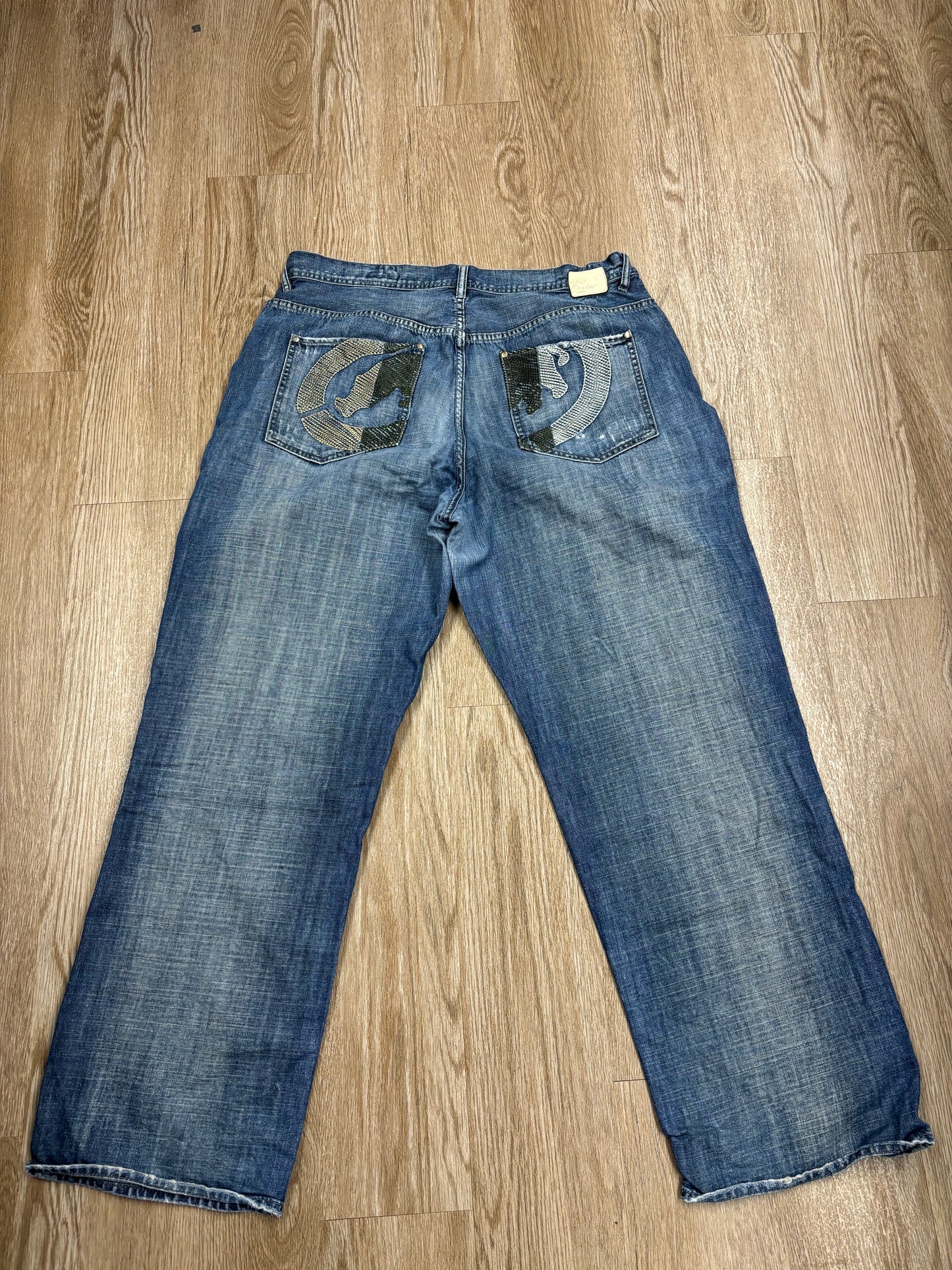 Y2K Ecko Unlimited Embroidered Pocket Jeans