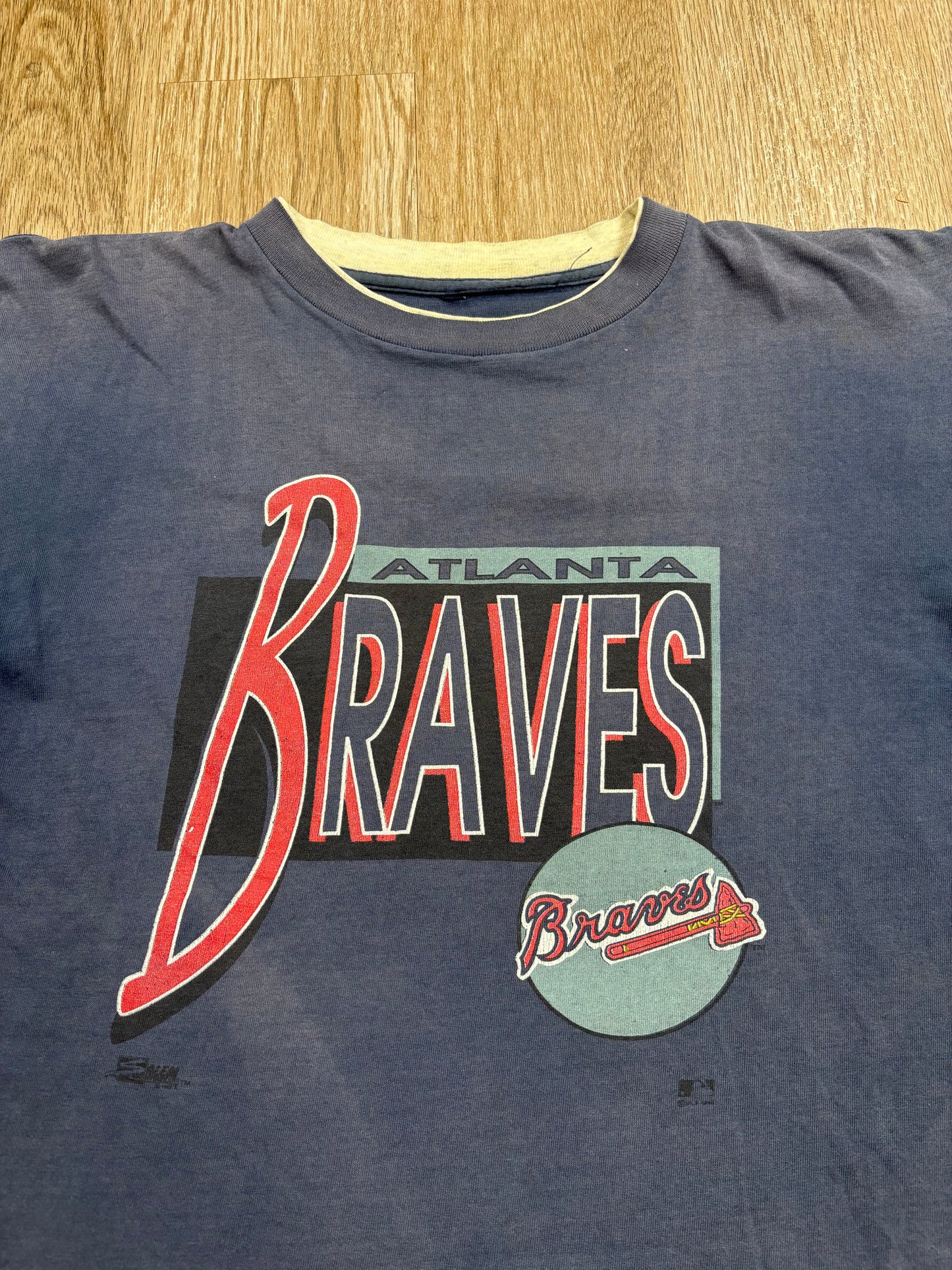 1991 Salem Sportswear Atlanta Braves Faded Boxy Tee