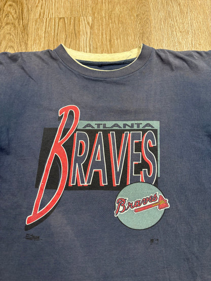 1991 Salem Sportswear Atlanta Braves Faded Boxy Tee