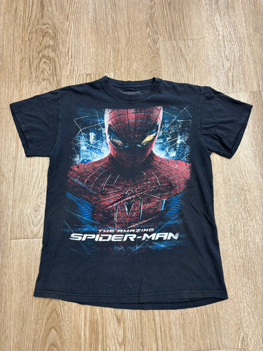 2012 The Amazing Spider-Man Andrew Garfield Faded Black Movie Promo Tee