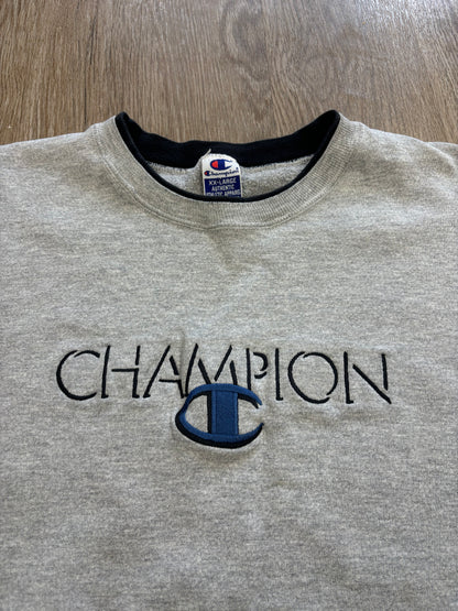 1990s Champion Embroidered Spell-Out Crewneck