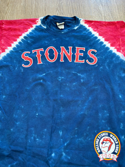 2005 Rolling Stones Liquid Blue Fenway Park Tie-Dye Tee
