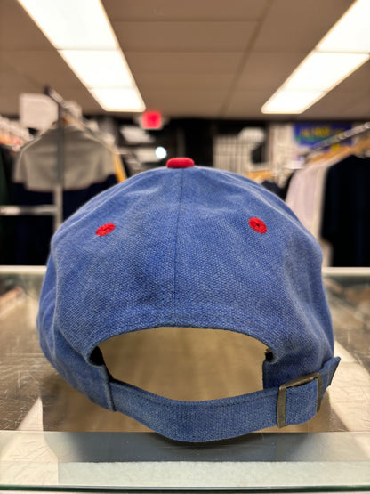1990s New England Patriots Faded Blue Strap-Back Hat