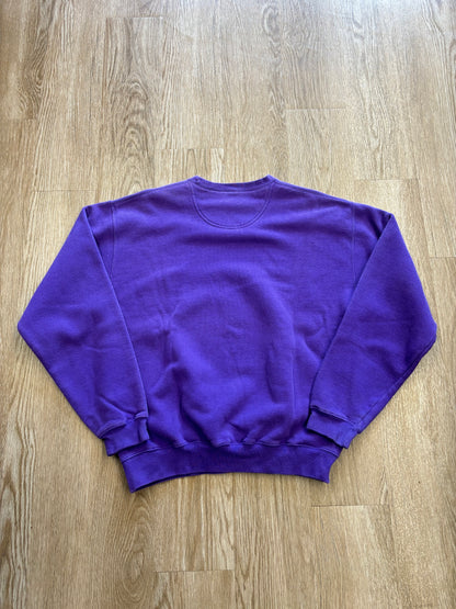 Y2K Nike Embroidered Swoosh Purple/Black Crewneck RARE