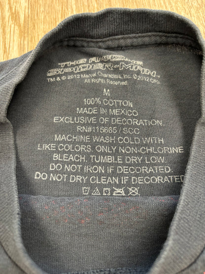 2012 The Amazing Spider-Man Andrew Garfield Faded Black Movie Promo Tee