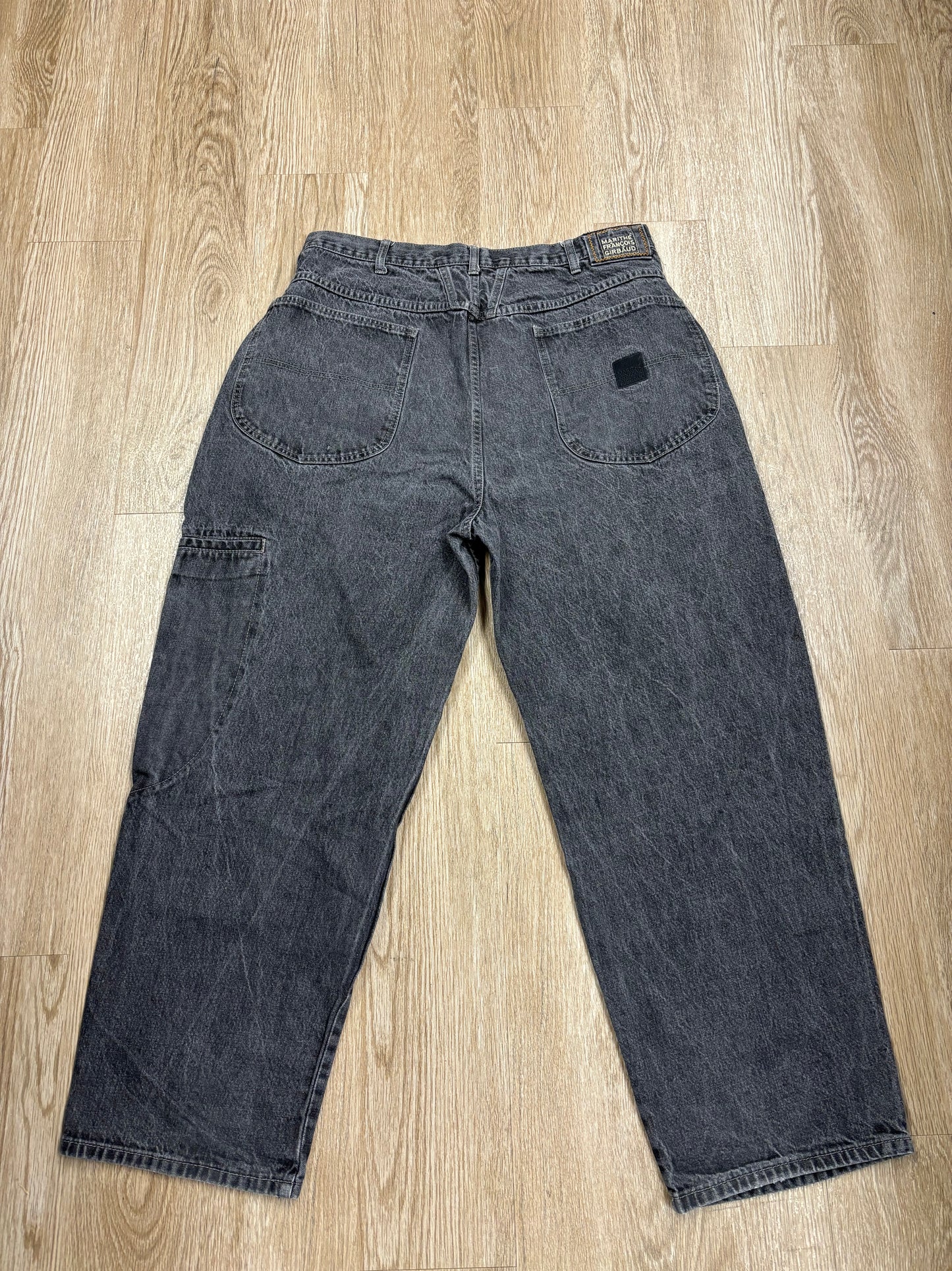 1990s Marithe Francois Girbaud Faded Black Jeans