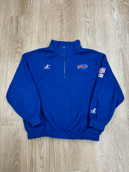 1990s Buffalo Bills Logo Athletic Fleece Zip-Up Jacket