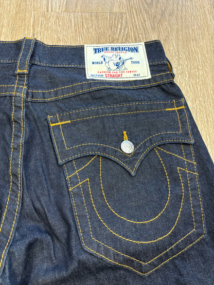True Religion Straight-Leg Raw Denim