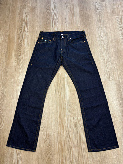 True Religion Straight-Leg Raw Denim