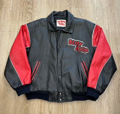 1990s Betty Boop Embroidered Leather Jacket RARE