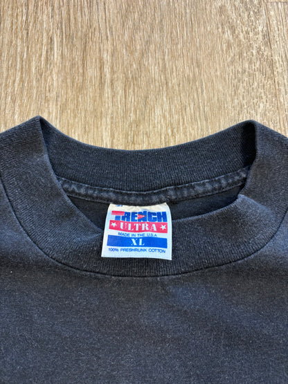 1993 Chicago Bulls 3-Peat Faded Black Tee RARE