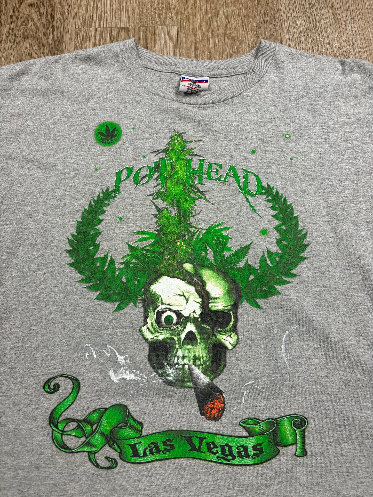 1990s Marijuana Skull “Pothead” Las Vegas Tee
