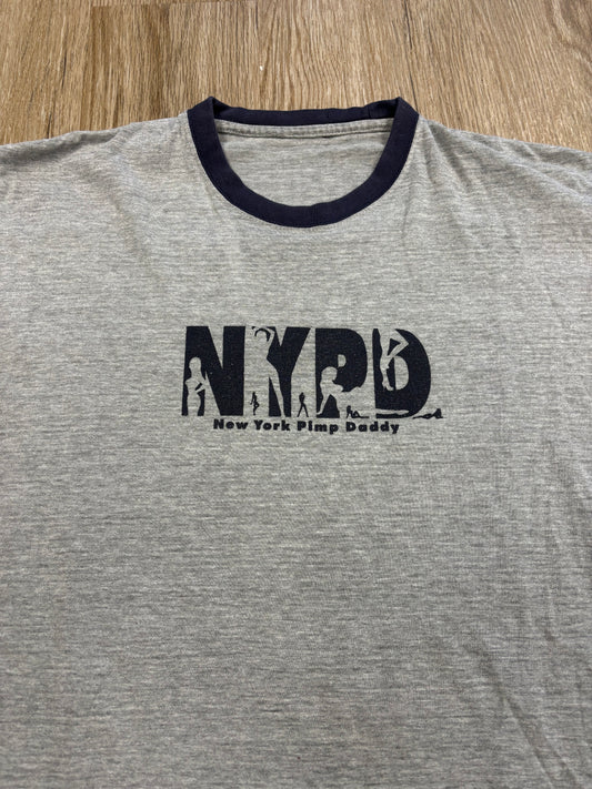 Y2K NYPD “New York Pimp Daddy” Parody Ringer Tee